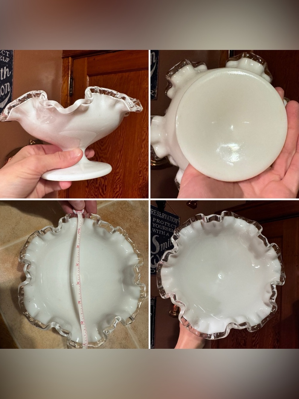 Fenton Silver Crest Footed Bowl - Picture 9 of 9